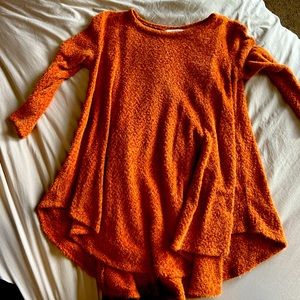 Long sleeve orange boutique shirt